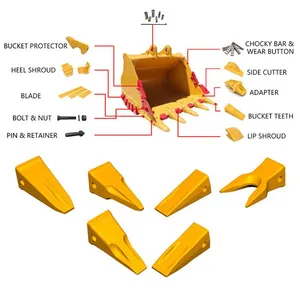 Construction Machinery Parts Bucket Teeth for Wheel Loader Bucket Teeth,excavator Standard Bucket Tooth Machinery Engine Parts thumbnail-1