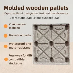 Customizable Molded Wood Pallets — Fumigation-Free for Export Clearance — Heavy-Duty & Deformation-Resistant thumbnail-2
