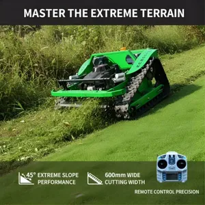 Vigorun VTLM600 Industrial Grass Cutting Machine, 600mm Wide Cutting Range Remote Control Crawler Mower for Parks thumbnail-1