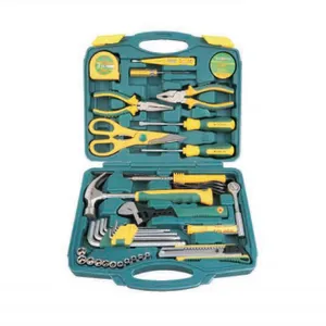 38pcs Premium Household Hand Tool Kit, Multi-function Home Repair Tool Set With Shockproof Plastic Case thumbnail-1