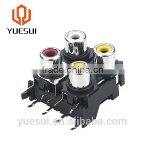 4 Holes Video RCA Pin Jack thumbnail-1