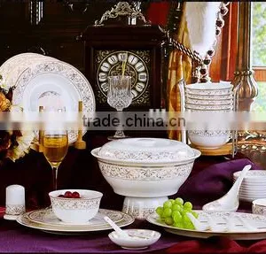 56 Pcs Custom Porcelain Ceramic Dinner Plate thumbnail-1