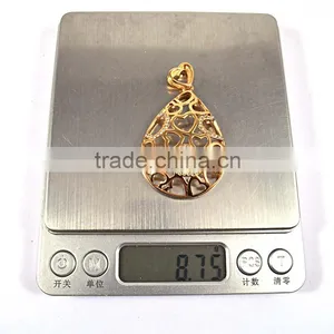 Women'S Gender Drop Water Shape Gold Plated Edge Druzy Gemstone Pendant thumbnail-6