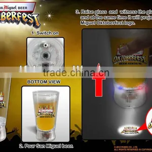 Wedding Favor Led Flashing Beer Cups/plastic Cup Light up Logo Projector Glass thumbnail-1
