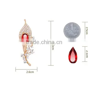 Wholesale Calla Full Rhinestone Diamond Crystal Gem Brooch thumbnail-2
