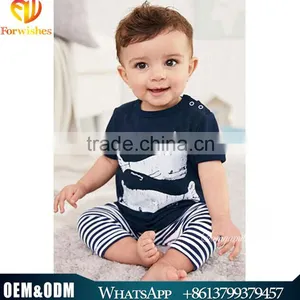 Hot Sale Baby Boy Outfits Summer Clothing Set 100% Cotton Casual Wearing Cartoon Printed Clothes Sets thumbnail-1
