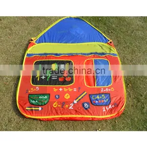 Foldable Pop Up Play Tent With 2 Doors and 2 Mesh Windows Pvc Child Game House Kids Single Layer Play Camping Tent thumbnail-5