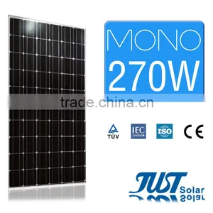 High Quality 270 Watt Monocrystalline Solar Panel for Home Solar Panel Kits Paneles Solares With CE Tuv thumbnail-1