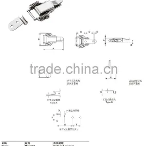 For Cabinet and Control Panel Stainless Steel Compression Catch Clips thumbnail-2