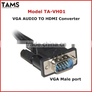 3.5mm1080P PC Laptop HD HDTV Audio Video VGA to HDMI Converter thumbnail-3