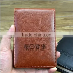 Fashion Business Hot Sale Embossed Custom Leather Notepad Holder thumbnail-3