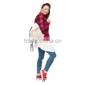 China Supplier Hot Sale Custom 3D Print Cheap Small Drawstring Bag thumbnail-6