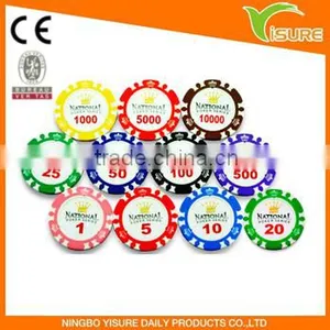 Plastic Pocker Chips 13.5g Clay Customize Sticker Poker Chip Casino Chip thumbnail-1
