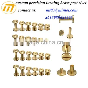 Custom Lathe Machining Brass Screw Rivet thumbnail-1