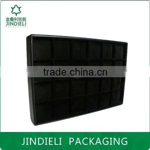 Black Wooden Leather Jewelry Stand for Ring thumbnail-1