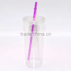Wholesale Promotion Outdoor Travel Plastic Cups With Lid And Straw thumbnail-2