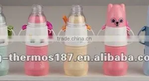 BPA Free Baby Milk Feeding Bottle With Glass Liner and Soft Handle thumbnail-1