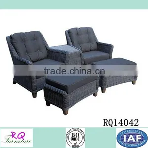 Armchair With Footrest With Cushion PE Rattan thumbnail-1