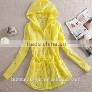 2015 Summer Long Sleeve Hooded Sun Protection Clothing Fashion Nylon Clothing thumbnail-4