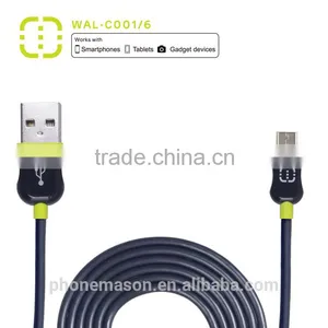 Walnut 1.2m Length Black Micro USB Cable for Universal Phone thumbnail-3