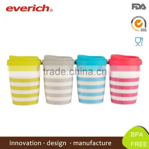 2015 Best Selling Plain White Ceramic Mug With Silicone Lid thumbnail-5
