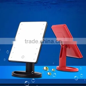 Luxury Vanity Desktop Square Cosmetic Mirror With Led Light thumbnail-6