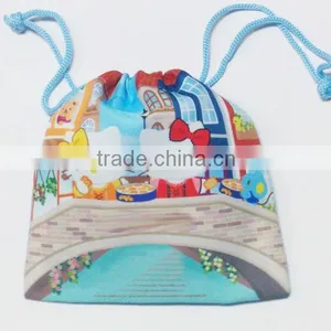 2015 Popular Promotional Cheap and Durable Polyester Cute Drawstring Bag thumbnail-1