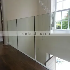 10mm Safety Indoor Glass Railing Panels With EN12150, AS/NZS2208:1996, BS62061981 thumbnail-1
