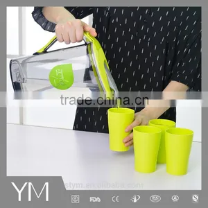 Fashionable Plastic Water Jug With 4 Cups thumbnail-1