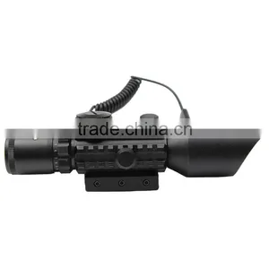 Funpowerland 3-10X42+red Laser M9B Tactical Rifle Scope Red Green Mil-Dot Reticle With Side Mounted Red Laser/Guaranteed 100% thumbnail-1