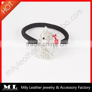 Rhinestone Crystal Elastic Hair Scrunchie , Girls Hair Accessories thumbnail-1