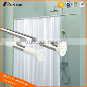 Bathroom Strainght Extension Flexible Shower Curtain Rod, Household Essentials Adjustable Telescopic Shower Curtain Rail thumbnail-6