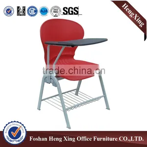 Office Furniture Leather Folding Chair With Steel Frame Conference Chair With Writing Table HX-TRC005 thumbnail-4