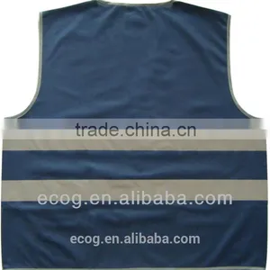 Blue High Visibility Reflective Safety Vest With Customized Printed Logo.2015 NEW! thumbnail-2