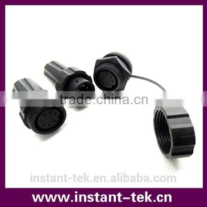 INST Plug and Socked IP68 6pin Wire Copper Crimp Connector 22mm M22 Ethernet Connector thumbnail-1