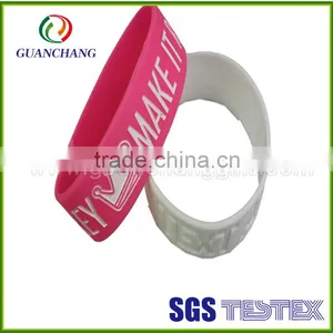 2016 New Fashion Custom Fancy Silicone Rubber Lanyard Wrist Band thumbnail-6
