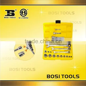18pcs Ratchet Combination Wrench Socket Set thumbnail-1