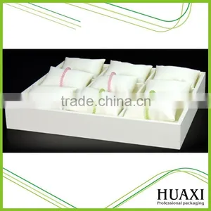 Beautiful Custom Top Design Wood Leather Jewelry Trays Display thumbnail-2