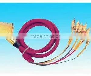 Scart Plug to 6 RCA Cable Assembly Type Red Cable Gold Connector Rohs Comliant thumbnail-1
