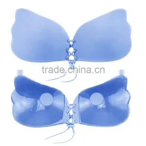 Ideal Fashions LALA Butterfly Womens Reusable Invisible Strapless Self Adhesive Backless Silicone Bra Adhesive Bra Silicone Bra thumbnail-1