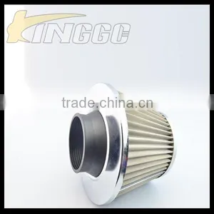 High Performance Gray Universal Car 76MM Stainless Steel Air Filter thumbnail-5