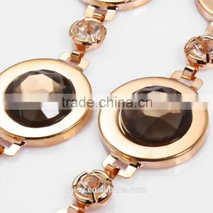 Fancy Gold Plated Chains Wholesale With Rhinestone Brightness F1-80131 thumbnail-2