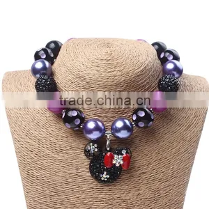 2016 Ruby Beaded Baby Doll Pendant Necklace thumbnail-4