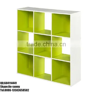 Wooden Diy 9 Cube Kids Book Case thumbnail-1