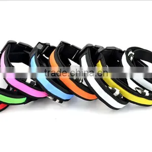 Beautiful Pet Dog Collars and Leads LED Light Pet Mascotas Cachorro Collars Large Dogs Luminous Fluorescent Collars Harness thumbnail-3