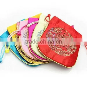 Small Drawstring Canvas Jewelry Pouch Bag thumbnail-2