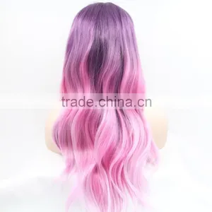Large Stock Wholesale Price Colorful Synthetic Hair Wig thumbnail-1