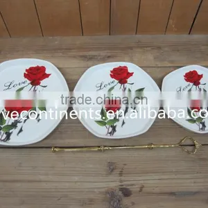 Creative Ceramic Three Tiers Cake Plates Set With Stand thumbnail-1