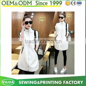 Korean Version Popular Trend Slim Fit Extra Long Stand Collar Hoodies Coat thumbnail-3