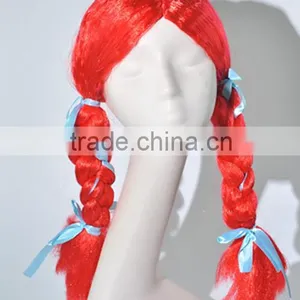 Cartoon Red Dreadloks With Two Ponytials Wig N358 thumbnail-1